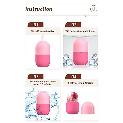 Ice Face Roller, Ice Roller for Face & Eye, Beauty Facial Ice Rollers Ice Hol...