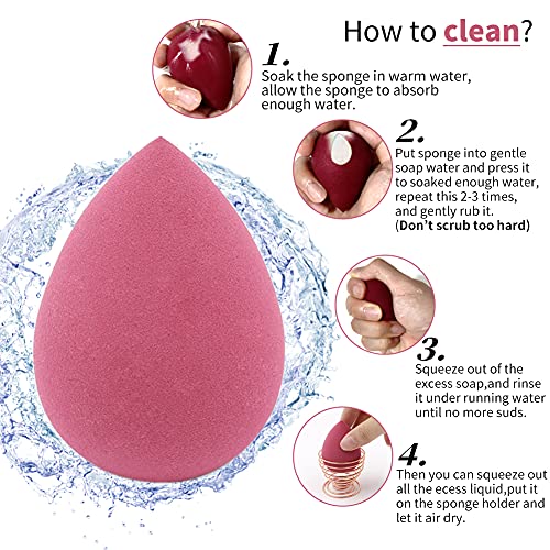 ustina Makeup Sponge, Makeup Sponges Blender Gift Set Beauty Cosmetic Foundat...