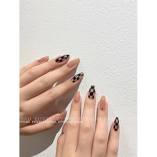 6 Sheets Chessboard Nail Art Stickers Decals Self Adhesive Nail Stickers Nail...