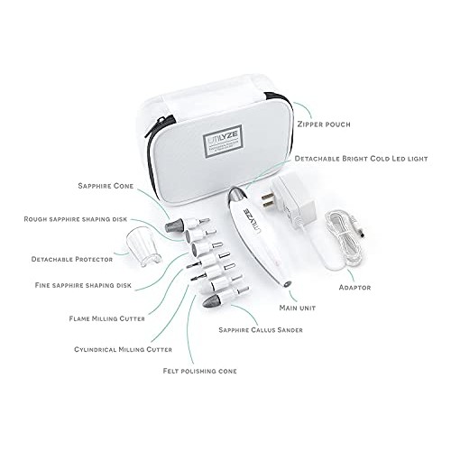UTILYZE 10-in-1 Professional Electric Manicure & Pedicure Set, Powerful Nail ...