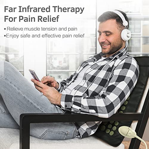 UTK Far Infrared Natural Jade and Tourmaline Heating Pad for Back Pain and Cr...