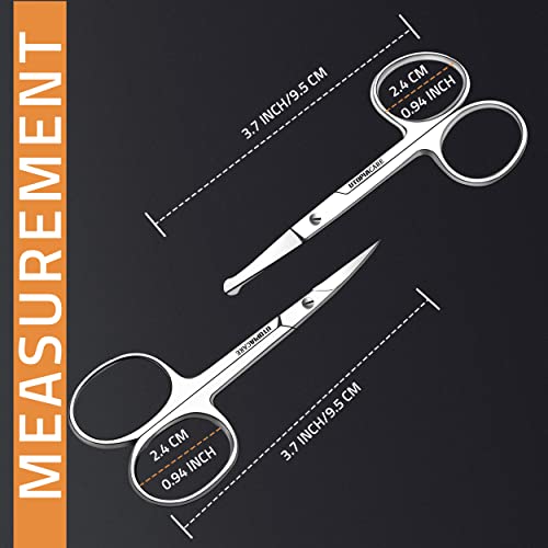 Utopia Care - Curved and Rounded Facial Hair Scissors for Men - Mustache, Nos...