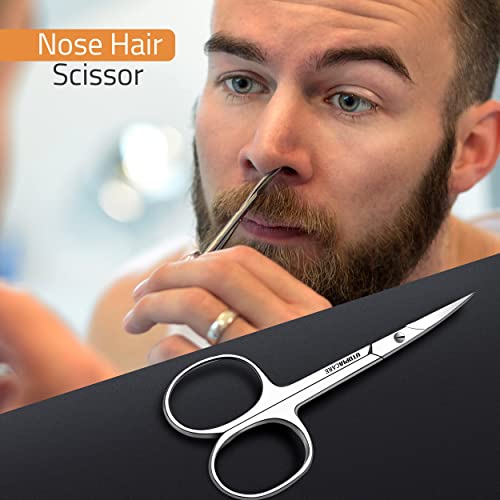 Utopia Care - Curved and Rounded Facial Hair Scissors for Men - Mustache, Nos...