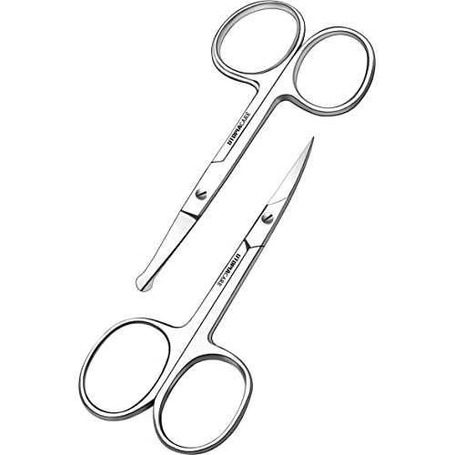 Utopia Care - Curved and Rounded Facial Hair Scissors for Men - Mustache, Nos...