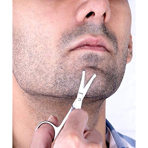 Utopia Care Curved and Rounded Facial Hair Scissors for Men - Mustache, Nose ...