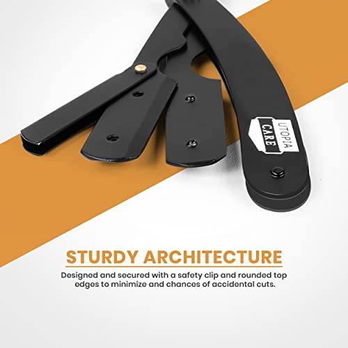 Utopia Care Professional Barber Straight Edge Razor Safety with 100-Pack Derb...