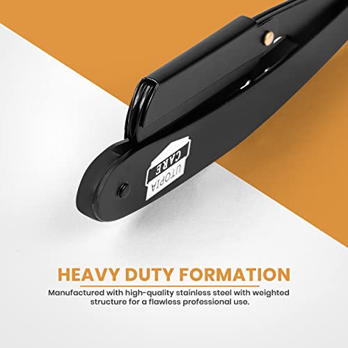 Utopia Care Professional Barber Straight Edge Razor Safety with 100-Pack Derb...