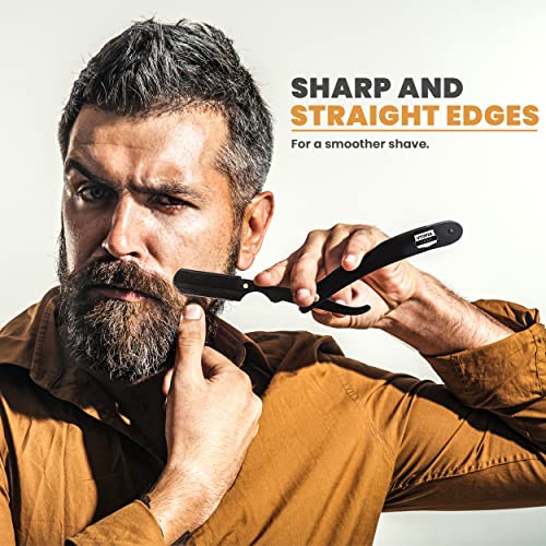 Utopia Care Professional Barber Straight Edge Razor Safety with 100-Pack Derb...