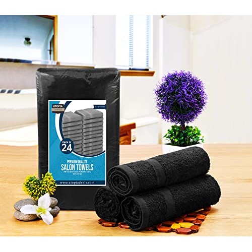 Utopia Towels Salon Towels, Pack of 72 (Not Bleach Proof, 16 x 27 Inches) Hig...