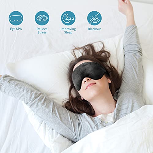 Weighted Sleep Eye Mask for Women & Men, Uttermara Resuable Hot Cold Therapy ...