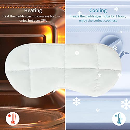 Weighted Sleep Eye Mask for Women & Men, Uttermara Resuable Hot Cold Therapy ...