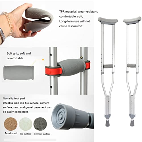 UU-ZHANG Crutch kit, Crutch pad for armpits, Handle Cover and Foot pad, Suita...