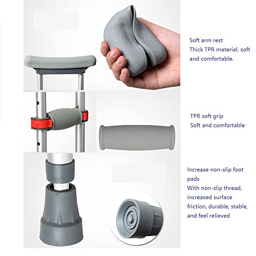 UU-ZHANG Crutch kit, Crutch pad for armpits, Handle Cover and Foot pad, Suita...
