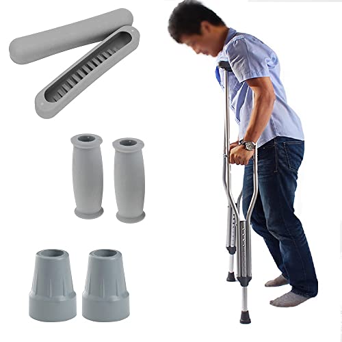 UU-ZHANG Crutch kit, Crutch pad for armpits, Handle Cover and Foot pad, Suita...