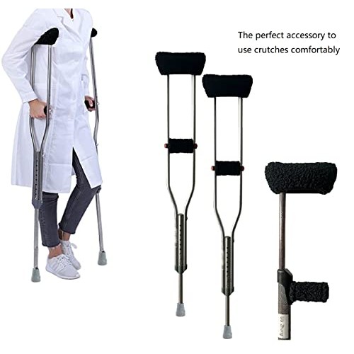 UU-ZHANG Universal Underarm Crutches, Cotton Handle for Handles, Suitable for...