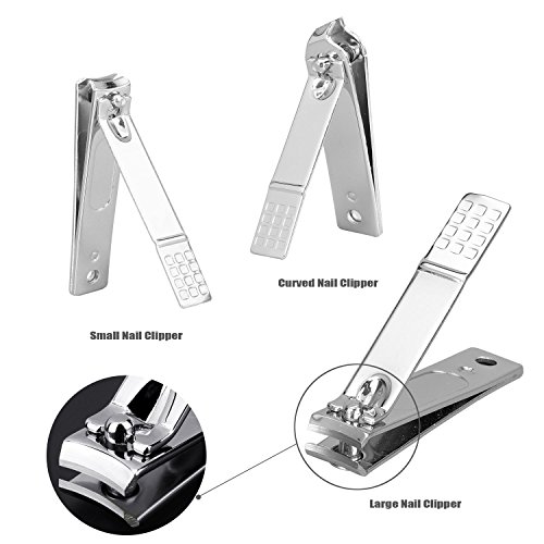 uunumi 15pcs Manicure Pedicure Set Nail Clippers Stainless Steel Toenail Clip...