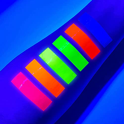 UV Glow Blacklight Face and Body Paint 0.34oz - Set of 6 Tubes - Neon Fluores...