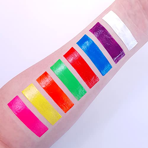 UV Glow - Neon UV Paint Stick/Face & Body Crayon - Set of 8 Colours. Genuine ...