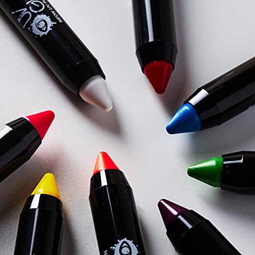 UV Glow - Neon UV Paint Stick/Face & Body Crayon - Set of 8 Colours. Genuine ...