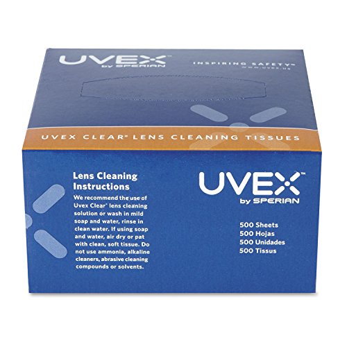 Uvex Clear Lens Cleaning Tissues, 500/Box