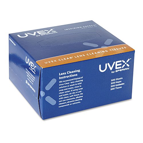 Uvex Clear Lens Cleaning Tissues, 500/Box