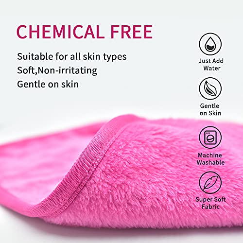 Makeup Remover Cloths 4 Count: Microfiber Reusable Fast Drying Washcloth, Fac...