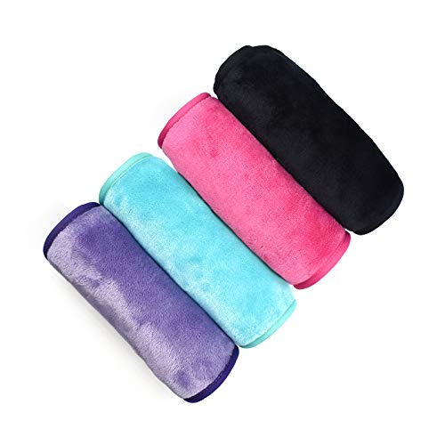 Makeup Remover Cloths 4 Count: Microfiber Reusable Fast Drying Washcloth, Fac...