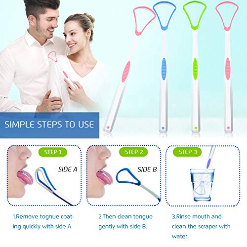 Premium Tongue Scraper Cleaner, BPA Free Tongue Scrapers, Healthy Oral Care, ...