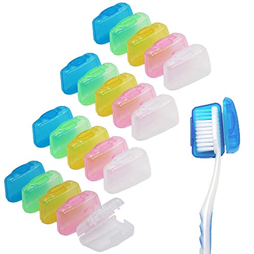 20 Pack Travel Toothbrush Head Covers, V-TOP Portable Toothbrush Pod Caps Cas...