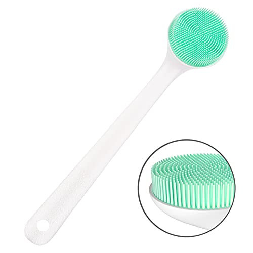 Silicone Bath Body Brush Exfoliator, Back Brush Scrubber Long Handle for Show...