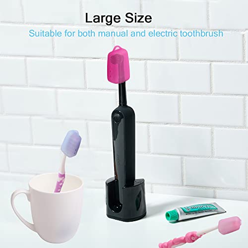 V-TOP Toothbrush Head Cover, 5 Pack Silicone Toothbrush Covers Caps, Portable...