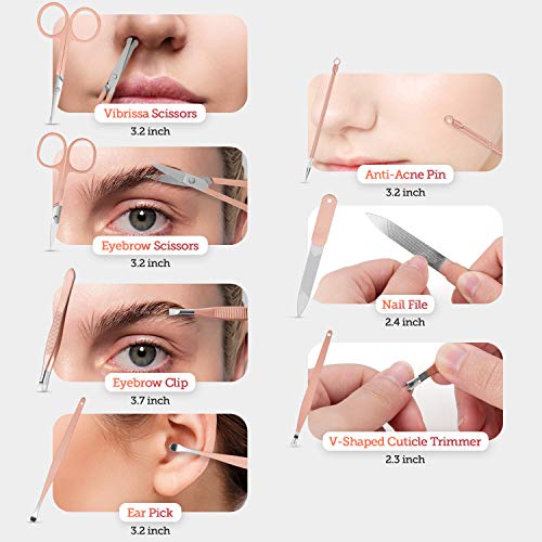 Vabogu Manicure Set, Pedicure Kit, Nail Clippers, Professional Grooming Kit, ...