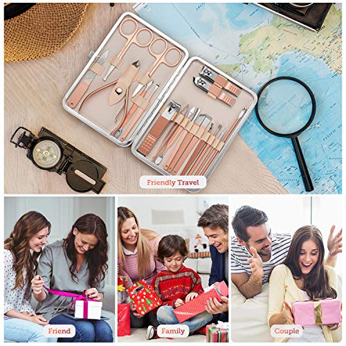 Vabogu Manicure Set, Pedicure Kit, Nail Clippers, Professional Grooming Kit, ...