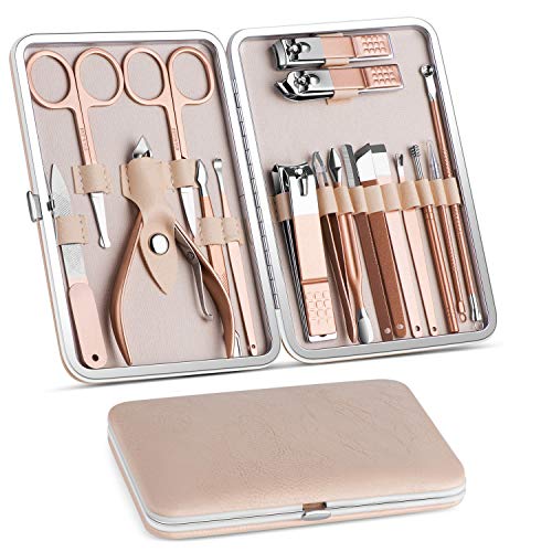 Vabogu Manicure Set, Pedicure Kit, Nail Clippers, Professional Grooming Kit, ...