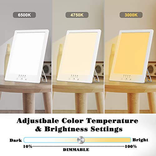 Light Therapy Lamp, Vacont UV-Free 12000 Lux Light Sun Lamp with 4 Timer Func...