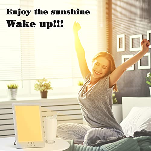 Light Therapy Lamp, Vacont UV-Free 12000 Lux Light Sun Lamp with 4 Timer Func...