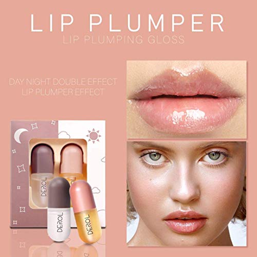 DEROL Lip Plumper: Lip Plumper Set by Vafee, Natural Lip Plumper and Lip Care...