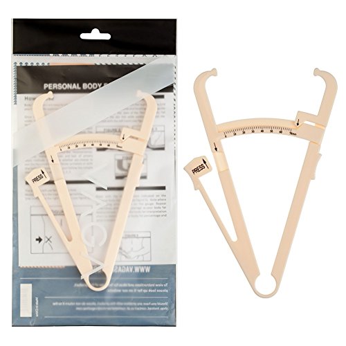 Accurate Skinfold Body Fat Percentage Measurement Tool/Caliper/Tester With Me...