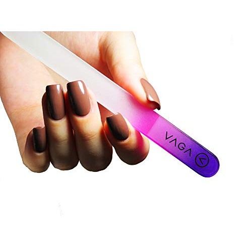 VAGA Crystal Glass Nail File Set of 4 Nail Care Crystals Glass Nail Files in ...
