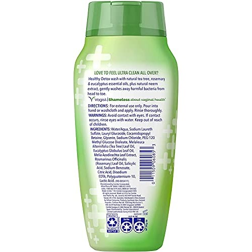 Vagisil Healthy Detox All Over Body Wash for Women, Gynecologist Tested, Hypo...