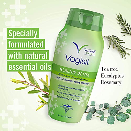 Vagisil Healthy Detox All Over Body Wash for Women, Gynecologist Tested, Hypo...