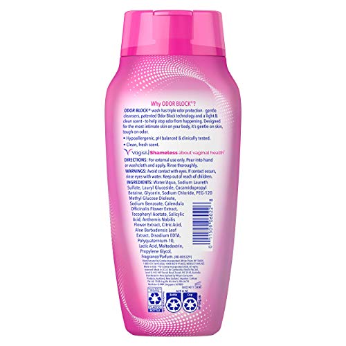 Vagisil Odor Block Daily Intimate Feminine Wash for Women, Gynecologist Teste...