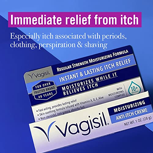 Vagisil Regular Strength Anti-Itch Moisturizing Feminine Cream for Women, Gyn...