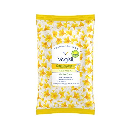 Vagisil Scentsitive Scents Daily Feminine Intimate Wipes for Women, Gynecolog...