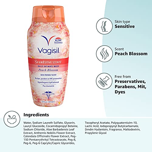 Vagisil Scentsitive Scents Daily Intimate Feminine Wash for Women, Gynecologi...
