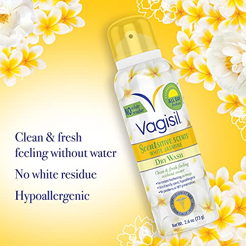Vagisil Scentsitive Scents Feminine Dry Wash Deodorant Spray for Women, Gynec...