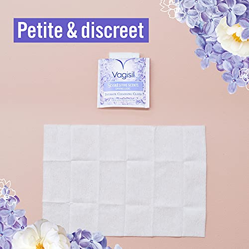 Vagisil Scentsitive Scents On-The-Go Feminine Mini Cleansing Wipes, pH Balanc...