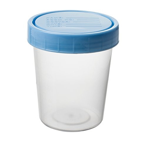 Specimen Cups With Leak Proof Screw on Lids - 4oz [Pack of 25] Non-Sterile Ur...