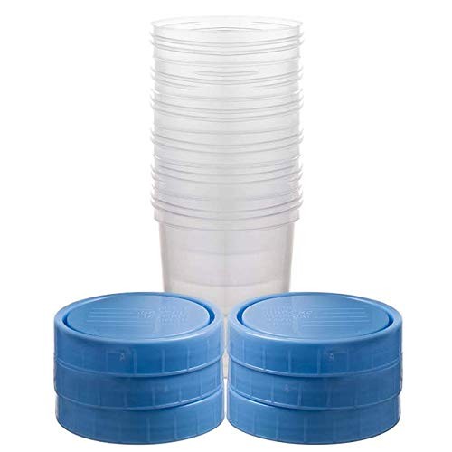 Specimen Cups With Leak Proof Screw on Lids - 4oz [Pack of 25] Non-Sterile Ur...