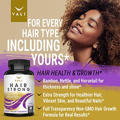 VALI Hair Strong Health & Growth Vitamins with Biotin, Keratin & Collagen - 6...